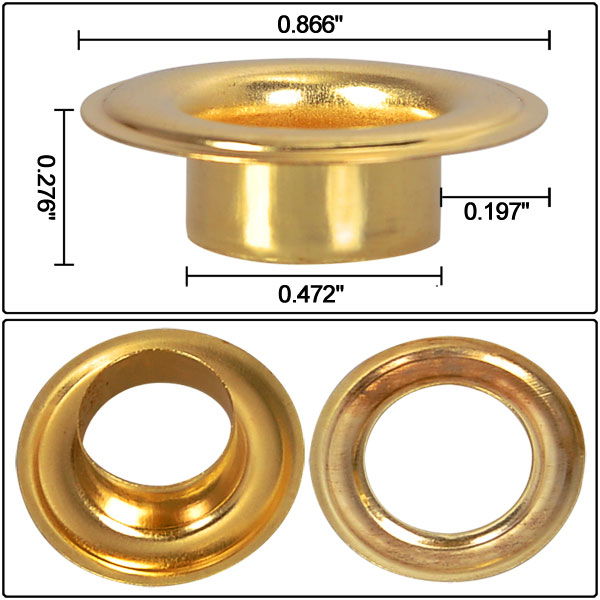 1/2" #4 Brass Grommets and Washers 1000 Package - Trend Times Toy Stores