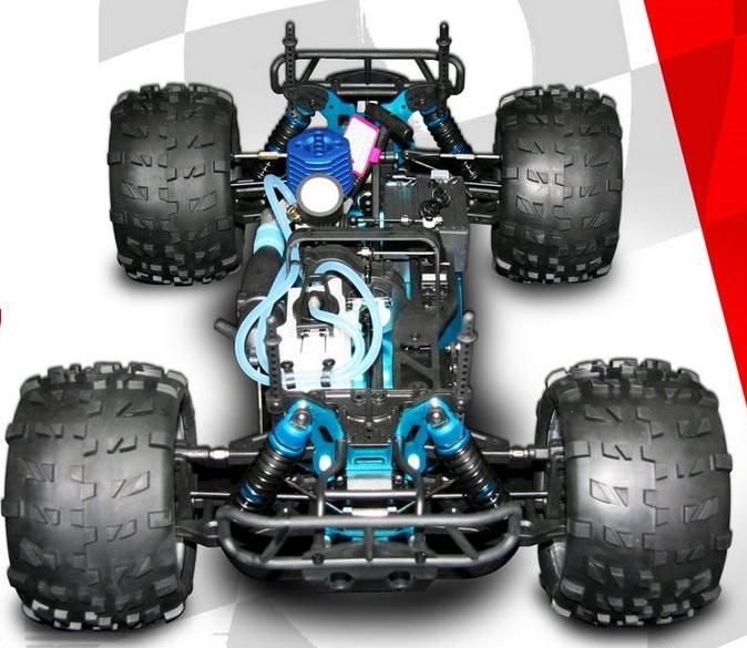 1/8 Scale Nitro Gas Powered R/C Monster Truck W/Huge .21 SH Big Block Engine And 2 Speed Transmission - Trend Times Toy Stores