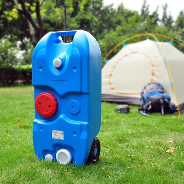 10.5 GAL Portable Wheeled Water Tank Travel Camping Blue - Trend Times Toy Stores