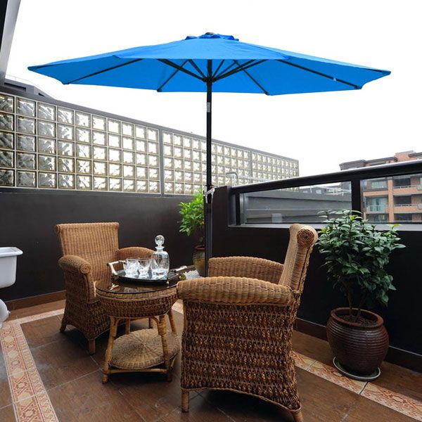 10 Foot Tilt Outdoor Patio Umbrella Furniture Blue - Trend Times Toy Stores