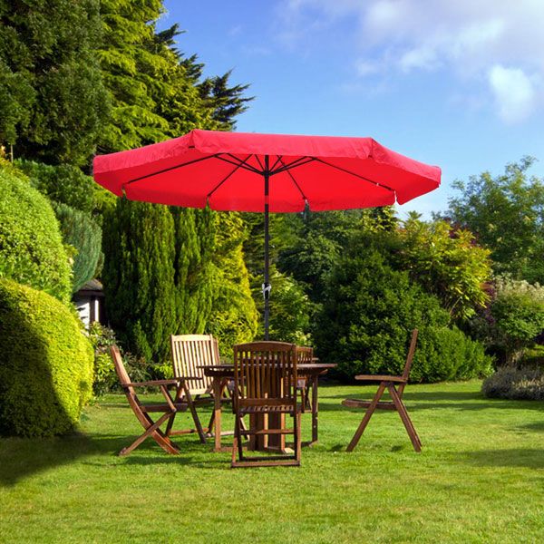 10 Foot Tilt Outdoor Patio Umbrella Furniture Red - Trend Times Toy Stores