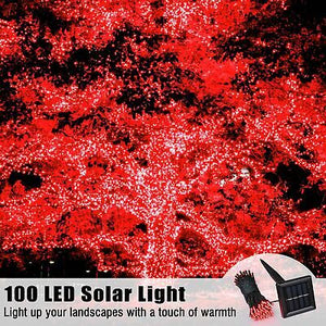 10 Pcs Solar String Lights 36 FT Waterproof Red Solar Xmas Light Outdoor Tree - Trend Times Toy Stores