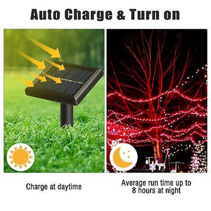 10 Pcs Solar String Lights 36 FT Waterproof Red Solar Xmas Light Outdoor Tree - Trend Times Toy Stores