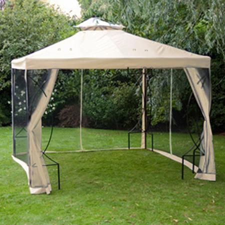 10x10 ft Gazebo Top Replacement with Netting Beige - Trend Times Toy Stores