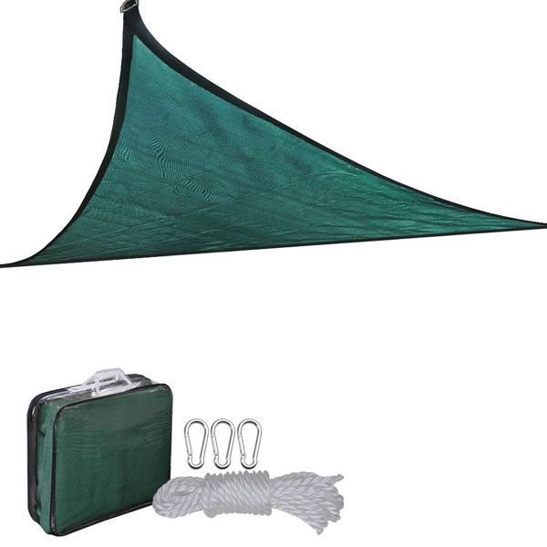 11.5' Triangle Outdoor Sun Sail Shade Patio Green - Trend Times Toy Stores