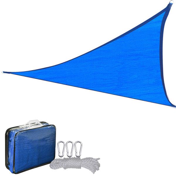 11.5' Triangle Outdoor Sun Sail Shade Shading Blue - Trend Times Toy Stores