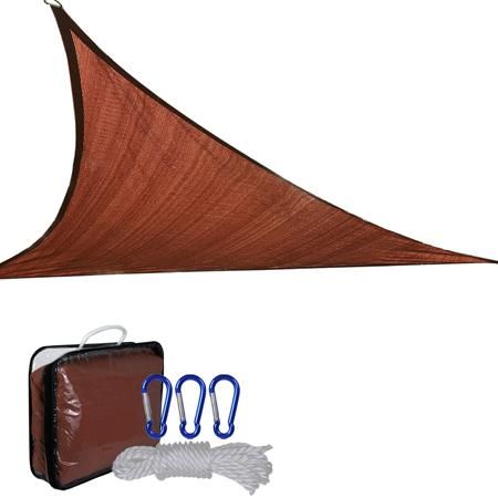 11.5' Triangle Outdoor Sun Shade Sail Canopy Dark Red - Trend Times Toy Stores