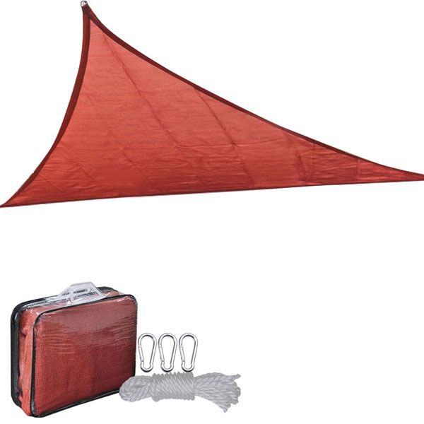 11.5' Triangle Outdoor Sun Shade Sail Canopy Dark Red - Trend Times Toy Stores