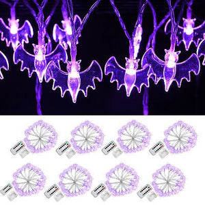 120ft Halloween Bat String Lights 240PC LED Fairy Lights Gate Garden Party Decor - Trend Times Toy Stores