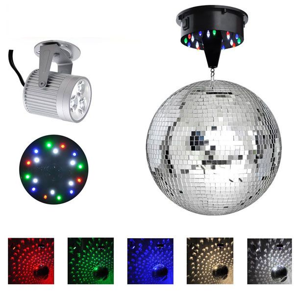 12" Mirror Disco Ball Complete Kit Multi-Color Optional - Trend Times Toy Stores