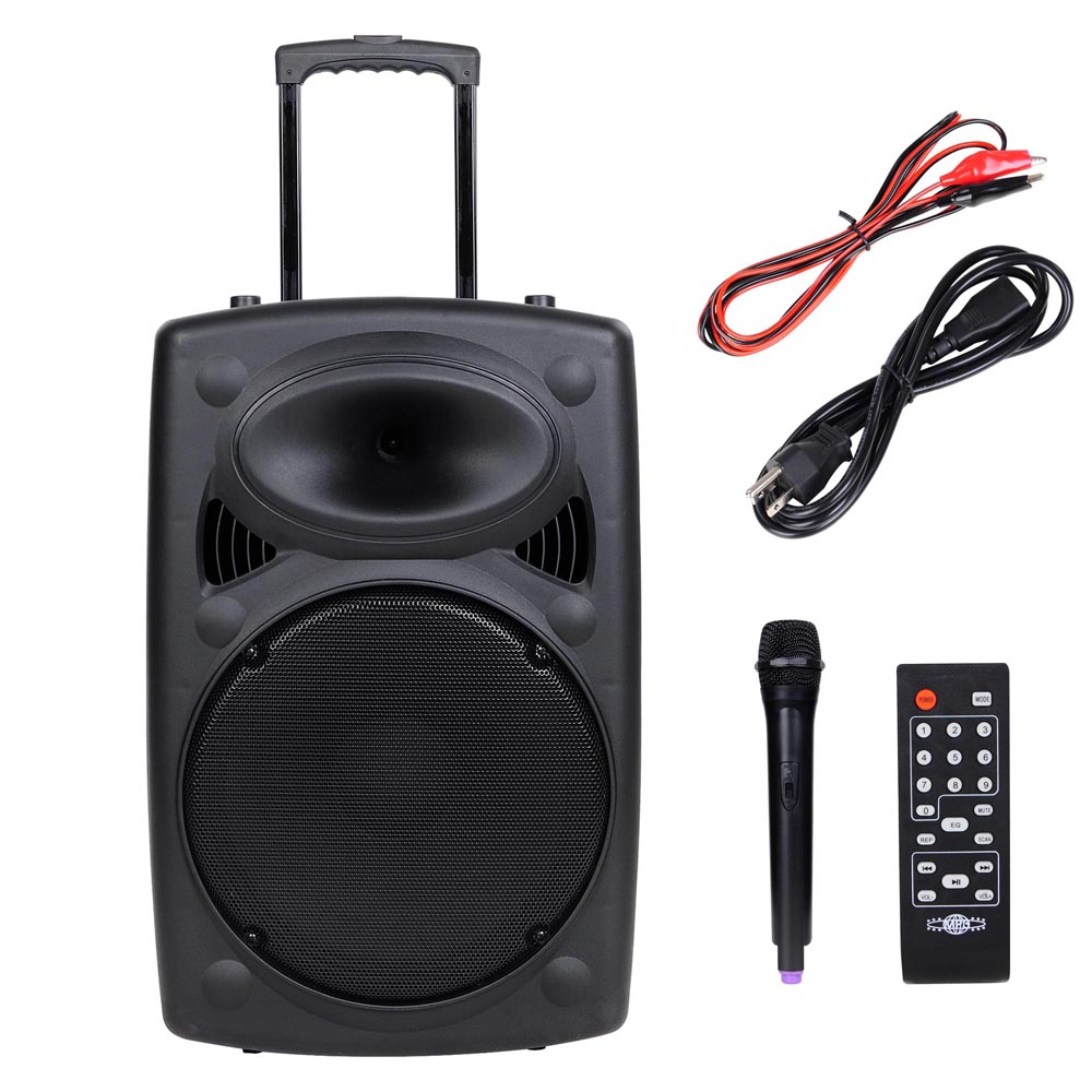 12in Portable Active PA Speaker w/ Wireless Microphone - Trend Times Toy Stores