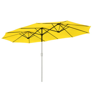 14 Ft Double Sided Umbrella Replacement Canopy Table Top Outdoor Beach Pool Yellow - Trend Times Toy Stores