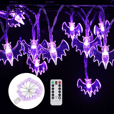 15ft Halloween Bat String Lights 30PCS LED Fairy Lights Porch Garden Party Decor - Trend Times Toy Stores