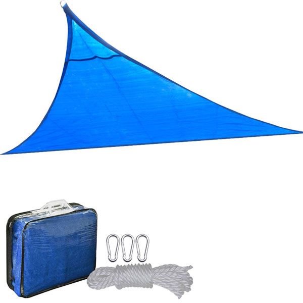 16.5' Triangle Outdoor Sun Shade Sail Canopy Blue - Trend Times Toy Stores