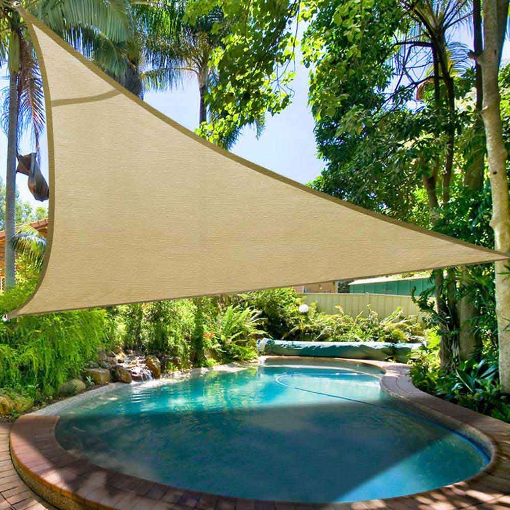 16.5' Triangle Outdoor Sun Shade Sail Canopy Desert Sand - Trend Times Toy Stores