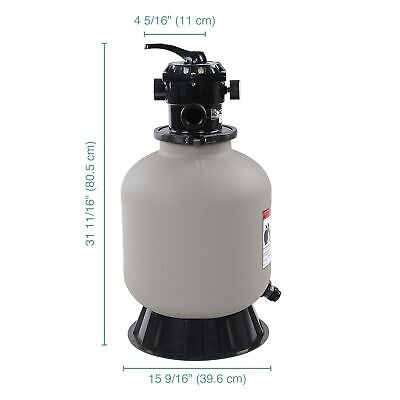 16" Swimming Pool Pump Sand Filter Above Inground Pond Fountain Fit 0.35-0.75HP - Trend Times Toy Stores