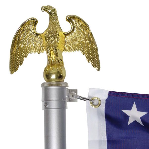 16 ft Outdoor Flag Pole Top Finial Golden Plastic Eagle - Trend Times Toy Stores