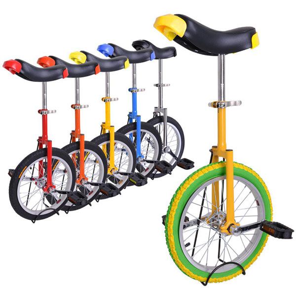 16 inch Wheel Unicycle Multiple Color - Trend Times Toy Stores