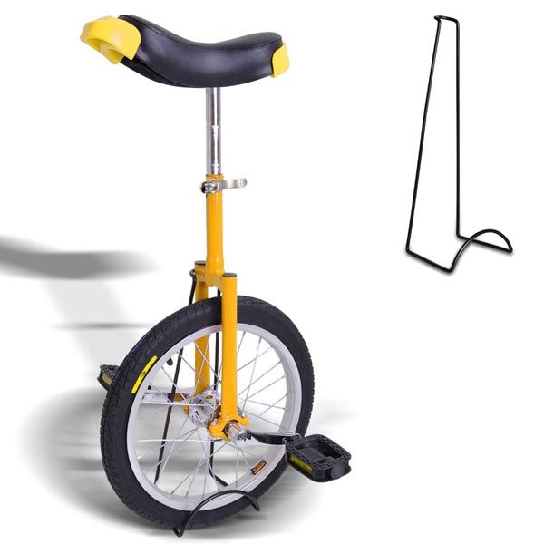 16 inch Wheel Unicycle Yellow - Trend Times Toy Stores