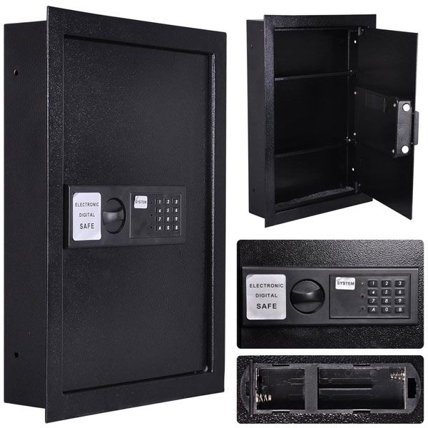 16x4x22 in Office Security Electronic Digital Wall Safe Black - Trend Times Toy Stores