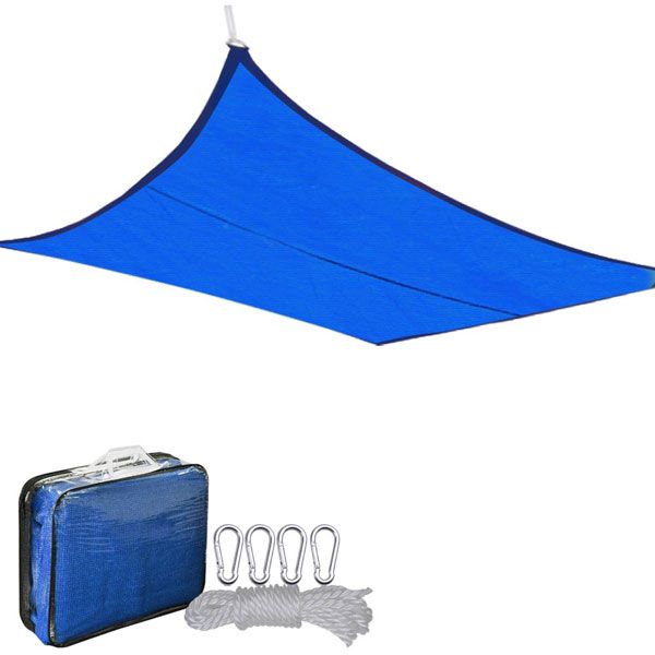 18' Square Outdoor Sun Sail Shade Patio Blue - Trend Times Toy Stores