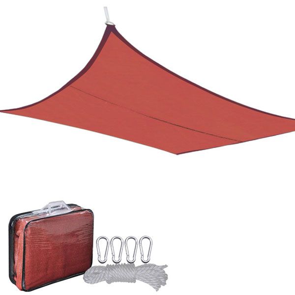 18' Square Outdoor Sun Sail Shade Patio Dark Red - Trend Times Toy Stores