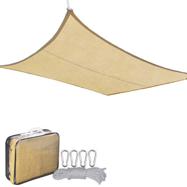 18' Square Outdoor Sun Sail Shade Patio Desert Sand - Trend Times Toy Stores