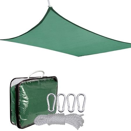 18' Square Outdoor Sun Sail Shade Patio Green - Trend Times Toy Stores