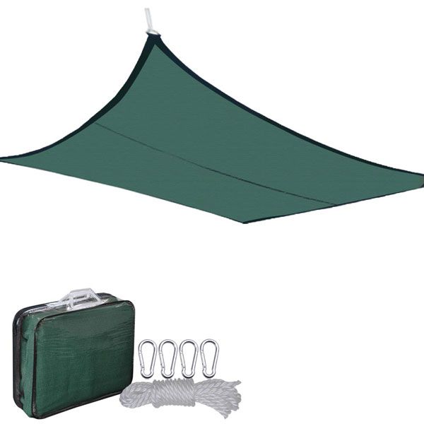 18' Square Outdoor Sun Sail Shade Patio Green - Trend Times Toy Stores