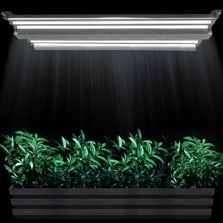 4' T5 HO Fluorescent Grow Light Fixture 6-Tube 324w 6400k