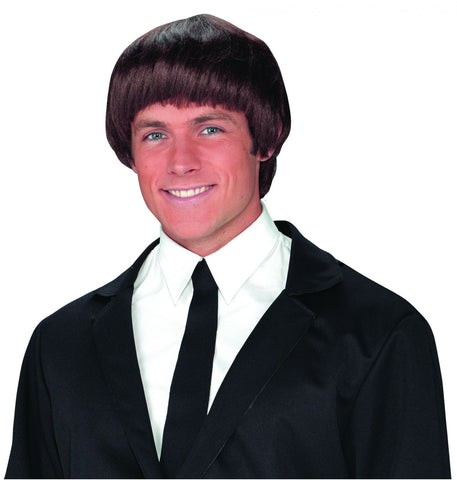 60s Band Member Brown Wig Costume