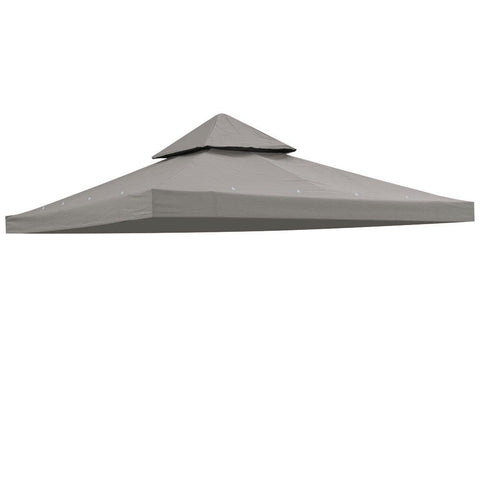 8x8 ft Waterproof Gazebo Canopy Top Replacement Gray