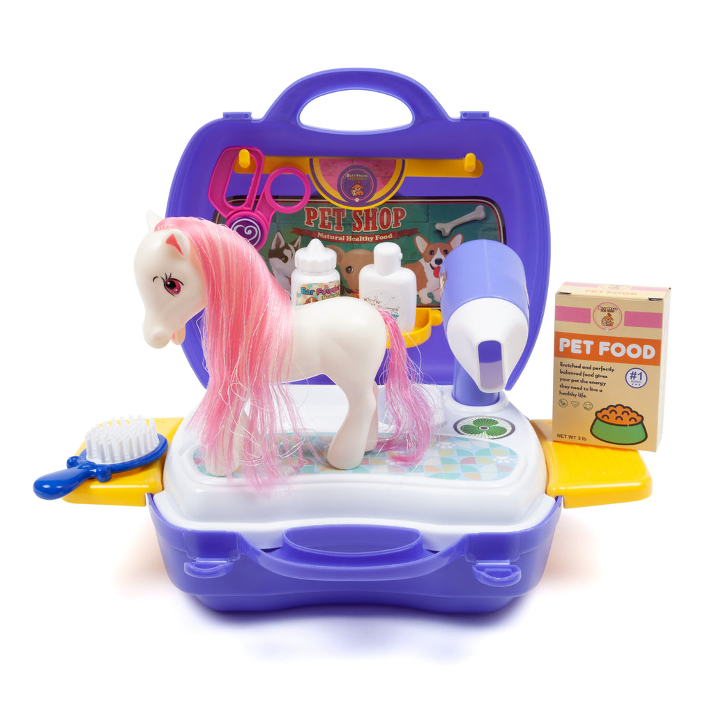 Dream Pet Grooming 16 Piece Suitcase Playset