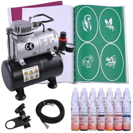 Airbrush Pro Air Compressor Tank w/ Stencil Ink Holder