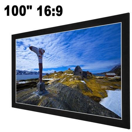 Aluminum Fixed Frame Projector Screen Wall Mounted 100