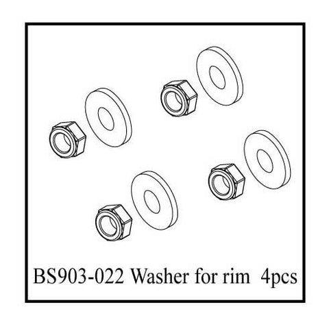 BS903-022 M4 Self-lock Nut w/Washer   4 PCS