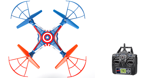 Captain America Remote Control (RC) Quadcopter Drone Superhero Helicopter