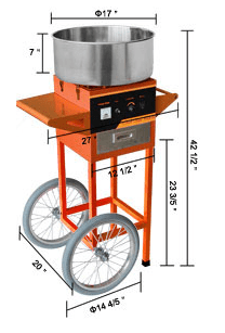 Cotton Candy Machine Cart Kiosk W/Wheels