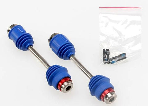 Driveshafts, center E-Maxx (steel constant-velocity) front (1)/ rear (1) (assembled with inner and outer dust boots, for 3905 E-Maxx)