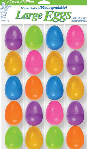 Plastic Easter Eggs - Bag Of 20 Costume