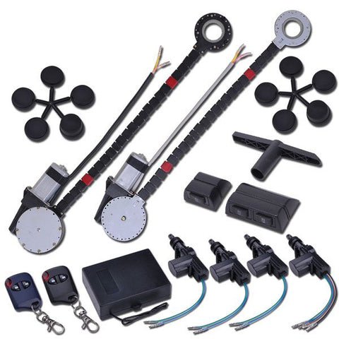 Electric Power Window Conversion Kit 2 Windows w/ 4-Door Power Lock Kit