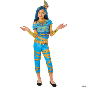 kids monster high& 8482  blue & gold cleo de nile costume   large 10 12~fw106292l