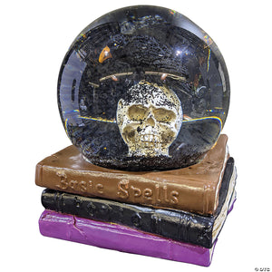 5  skull water globe on spell books halloween decoration~ss47688