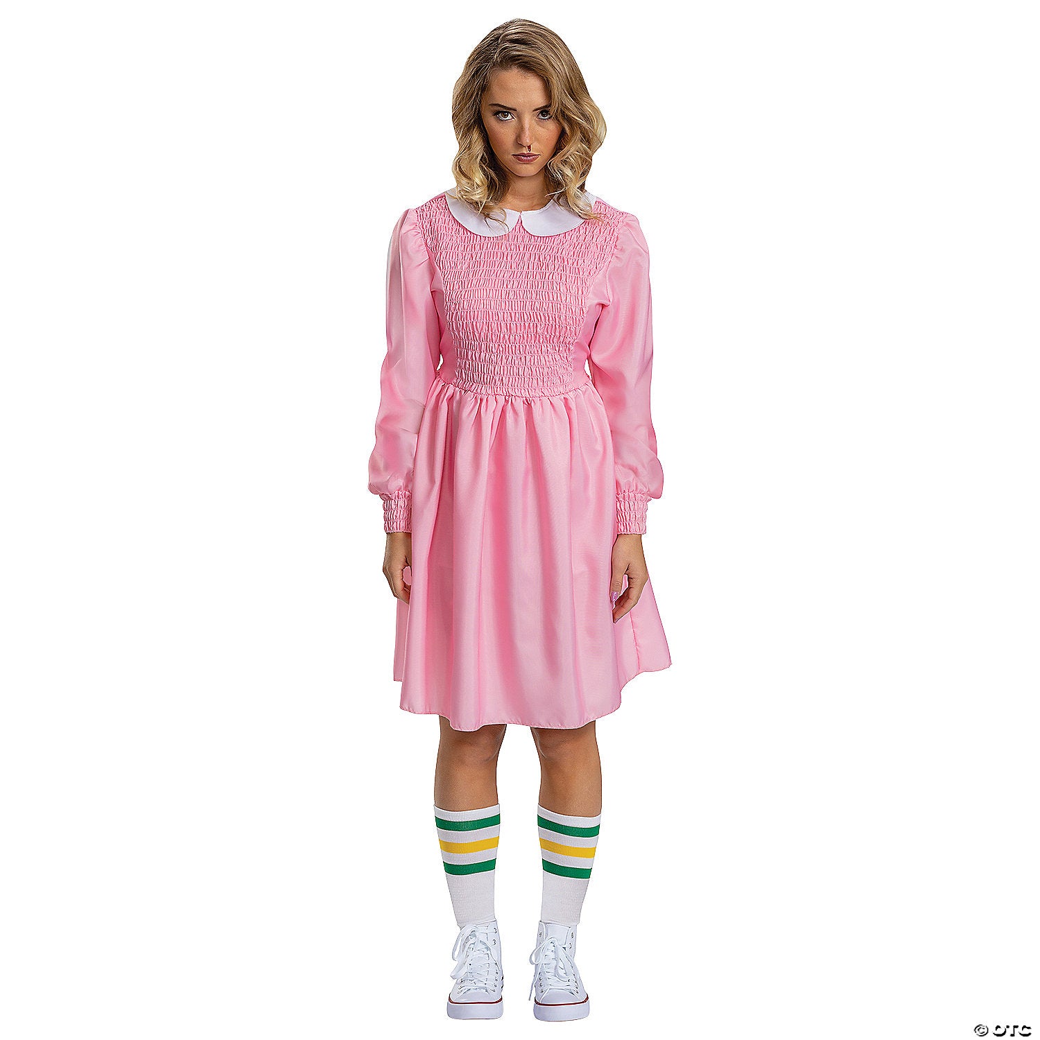 adults deluxe stranger things eleven pink dress costume   extra large~dg123669f-a01