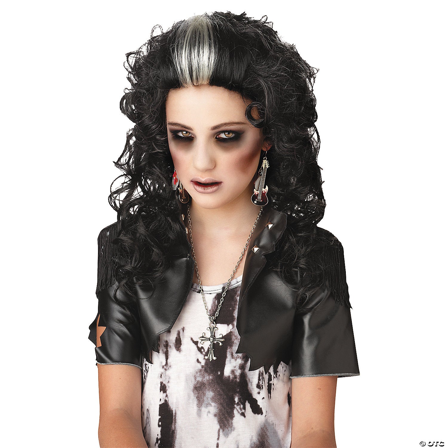 adults black & white rocked out zombie wig~cc70161bw