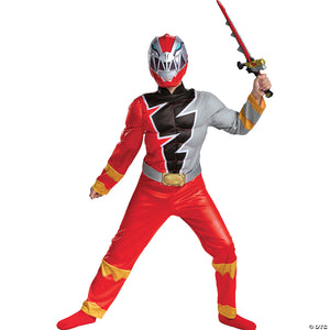 boy s muscle mighty morphin power rangers& 8482  red ranger dino fury costume   7 8~dg115869k-a02