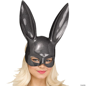 black glitter bunny mask~fw93396bk-a02