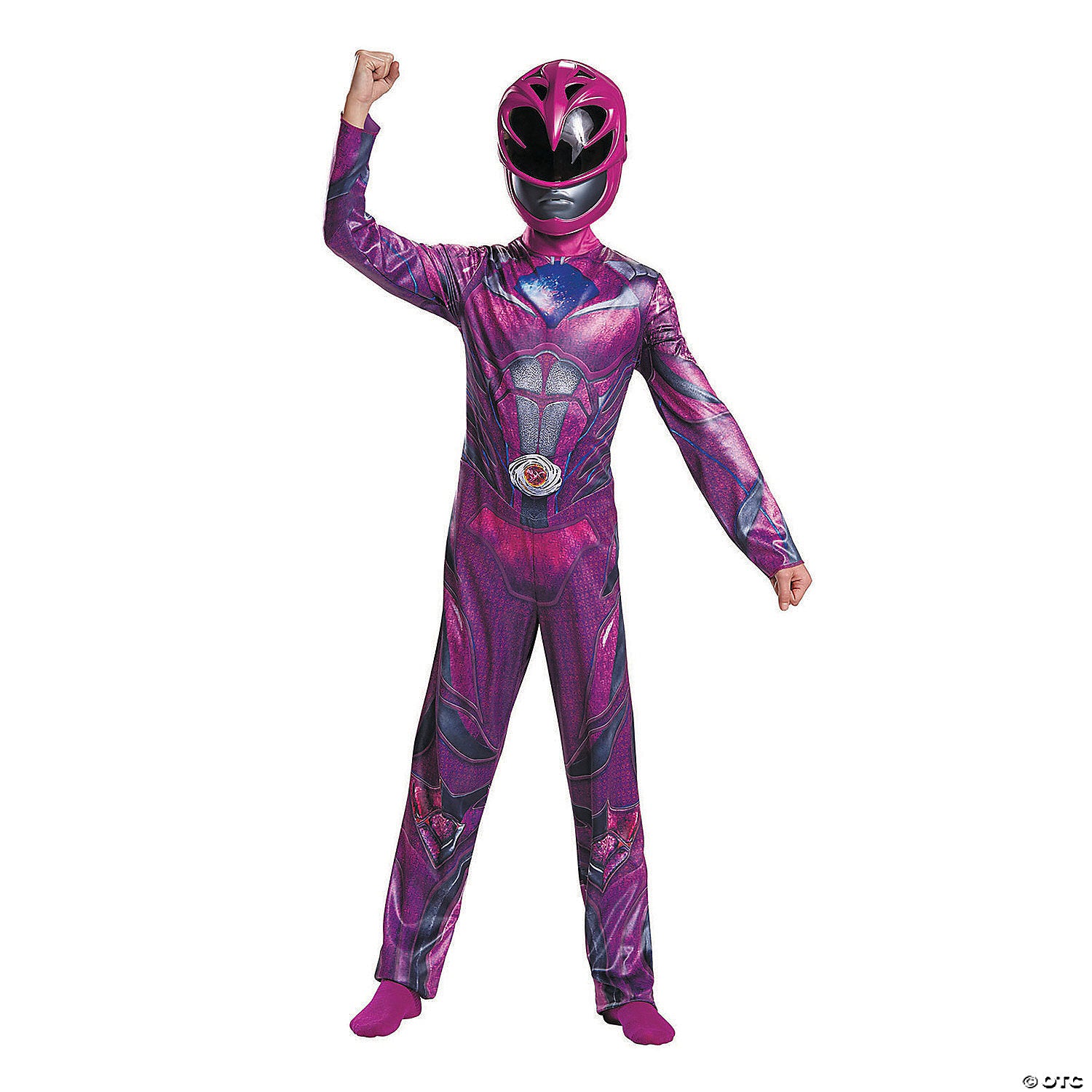 girl s classic pink power ranger& 8482  movie costume   large~dg19035g