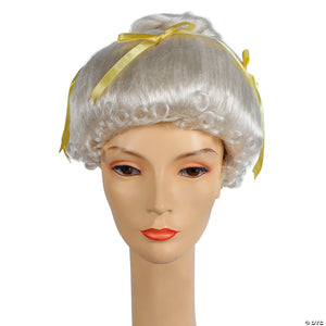 deluxe colonial lady with ribbons wig~lw658wt