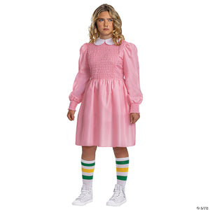 kids classic stranger things eleven pink dress costume   extra large~dg123659j-a01